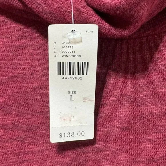 Anthropologie Sunday in Brooklyn Sweater Dress Women's Large Wine ruffle hem NWT - Picture 11 of 16